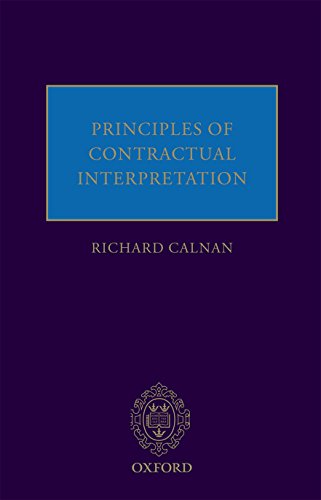 9780199681464: Principles of Contractual Interpretation