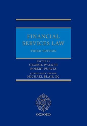 Stock image for Financial Services Law Walker, George; Purves, Robert; for sale by Iridium_Books