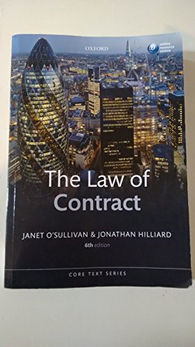 Beispielbild fr The Law of Contract 6/e (Core Texts Series) zum Verkauf von AwesomeBooks