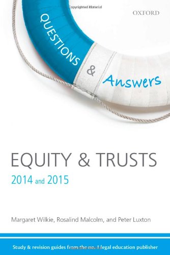 Beispielbild fr Questions and Answers Equity and Trusts 2014-2015 Law Revision and Study Guide 9/e (Law Questions and Answers) zum Verkauf von Brit Books