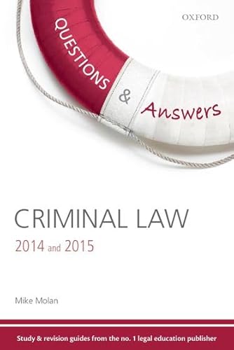9780199689217: Questions & Answers Criminal Law 2014-2015: Law Revision and Study Guide (Concentrate Law Questions & Answers)