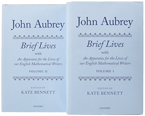 9780199689538: John Aubrey: Brief Lives with An Apparatus for the Lives of our English Mathematical Writers