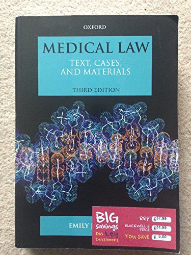 9780199693603: Medical Law: Text, Cases, and Materials