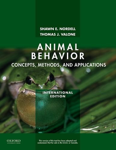 9780199737604: Animal Behavior: Concepts, Methods, and Applications -  Nordell, Shawn; Valone, Thomas: 0199737606 - AbeBooks
