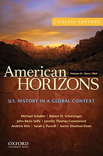 Imagen de archivo de American Horizons, Concise: U.S. History in a Global Context, Volume II: Since 1865 a la venta por SecondSale