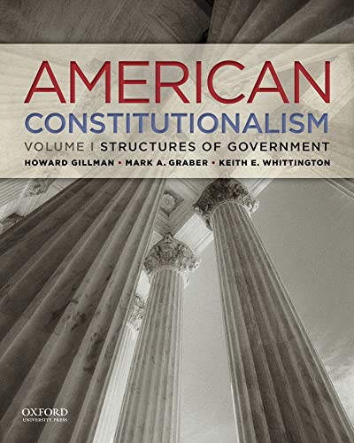 Imagen de archivo de American Constitutionalism: Volume I: Structures of Government a la venta por HPB-Red