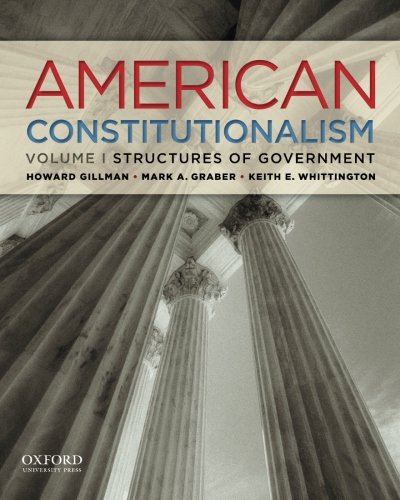 Stock image for American Constitutionalism: Volume I: Structures of Government for sale by HPB-Red