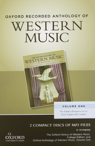 Stock image for Oxford Recorded Anthology of Western Music: Volume One: The Earliest Notations to the Early Eighteenth Century2 CDs for sale by GoldBooks