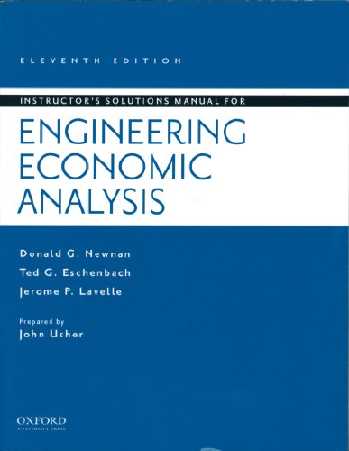 9780199778058: INSTRUCTOR'S SOLUTIONS MANUAL: ENGINEERING ECONOMIC ANALYSIS.