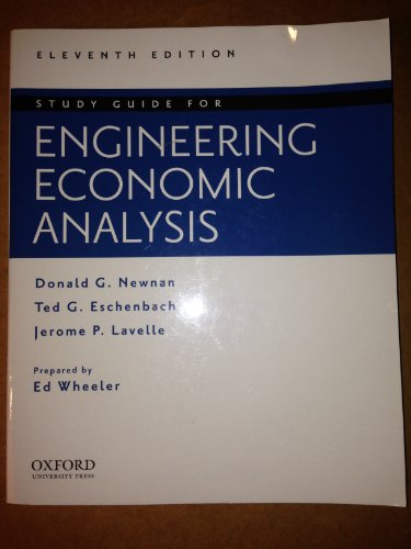 Beispielbild fr Study Guide for Engineering Economic Analysis zum Verkauf von Wonder Book