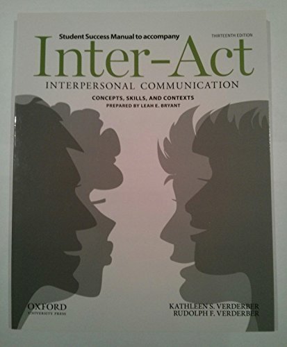Stock image for Student Success Manual to Accompany Inter-act for sale by SecondSale