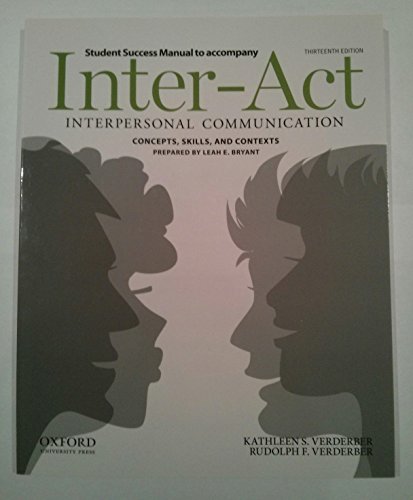 Stock image for Student Success Manual to accompany Inter-Act, 13th edition for sale by ThriftBooks-Atlanta