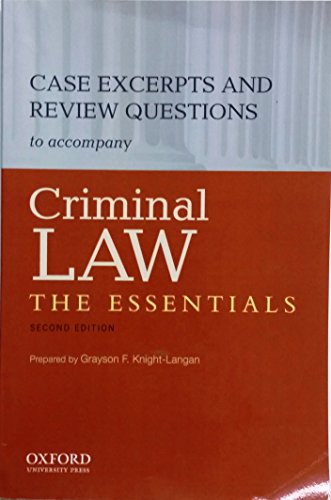 9780199890873: CRIMINAL LAW:ESSENTIALS CASEBO