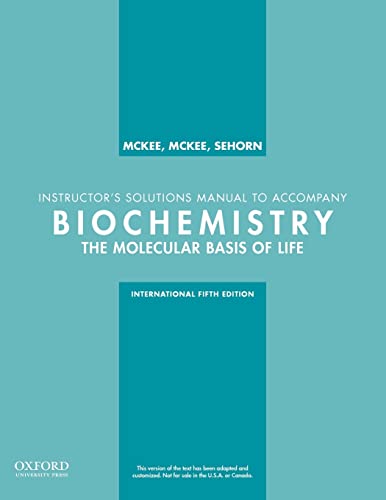 Stock image for Student Study Guide and Solutions Manual for Use with Biochemistry: The Molecular Basis of Life, International Fifth Edition for sale by Housing Works Online Bookstore