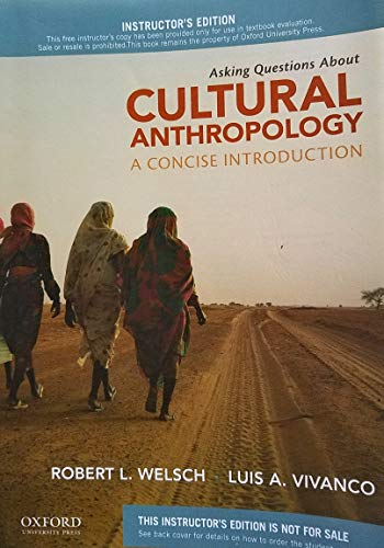 Imagen de archivo de Asking Questions About Cultural Anthropology: A Concise Introduction a la venta por Gulf Coast Books