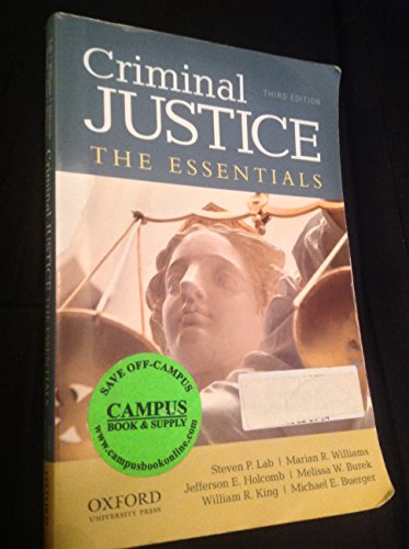 9780199935895: Criminal Justice: The Essentials