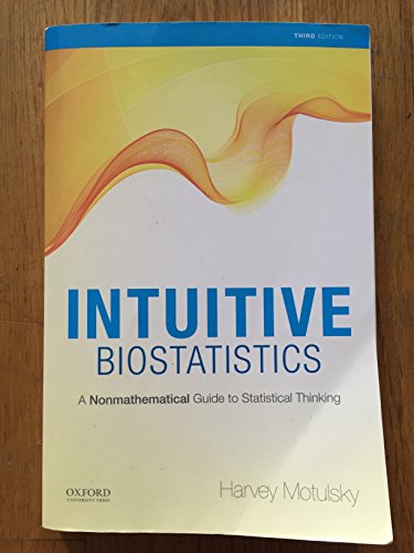 Stock image for Intuitive Biostatistics: A Nonmathematical Guide to Statistical Thinking, 3rd edition for sale by Books of the Smoky Mountains