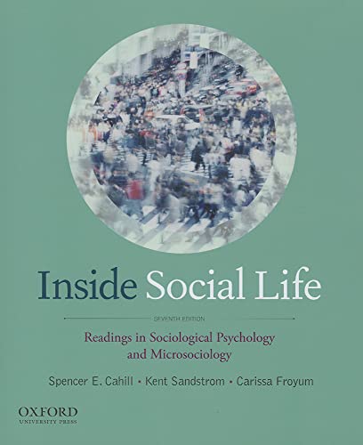 Beispielbild fr Inside Social Life : Readings in Sociological Psychology and Microsociology zum Verkauf von Better World Books