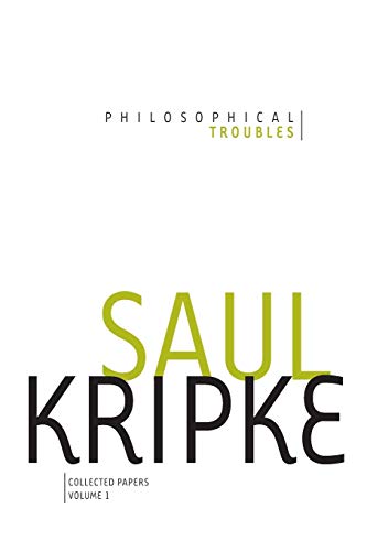 Beispielbild fr Philosophical Troubles: Collected Papers, Volume 1 zum Verkauf von Open Books