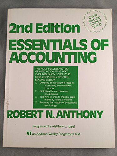 Stock image for Essentials of Accounting, 2nd Edition for sale by 3 R's Used Books/Hannelore Headley Old &