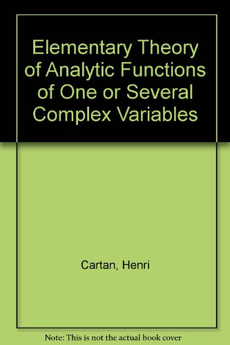 9780201009019: Elementary Theory of Analytic Functions of One or Several Complex Variables