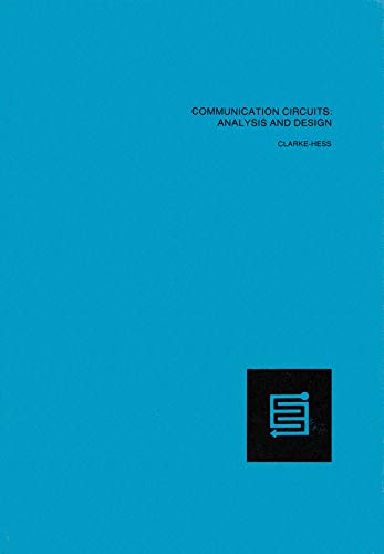 9780201010404: Communication Circuits: Analysis and Design