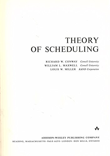 9780201011890: Theory of Scheduling