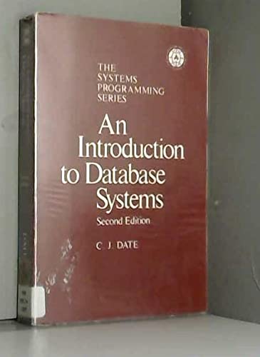 Imagen de archivo de Introduction to Data Base Systems: v. 1 a la venta por Mispah books