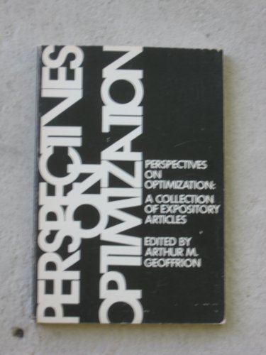 Beispielbild fr Perspectives on Optimization: A Collection of Expository Articles zum Verkauf von Reader's Corner, Inc.