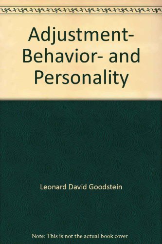 Stock image for Adjustment, Behavior, and Personality (Addison-Wesley Series in Psychology) for sale by Top Notch Books