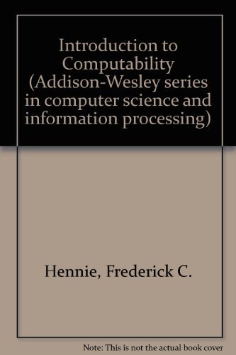 Stock image for Introduction to Computability for sale by Better World Books