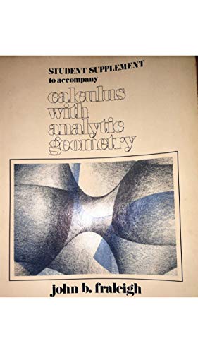 Calculus with Analytical Geometry (9780201030426) by John B Fraleigh