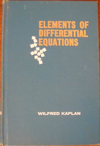 Beispielbild fr Elements of Differential Equations zum Verkauf von ThriftBooks-Atlanta