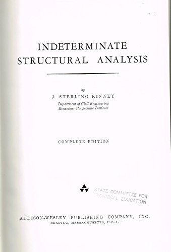 Imagen de archivo de Indeterminate Structural Analysis a la venta por Irish Booksellers