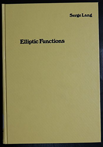 Immagine dell'editore per Elliptic functions venduto da dsmbooks