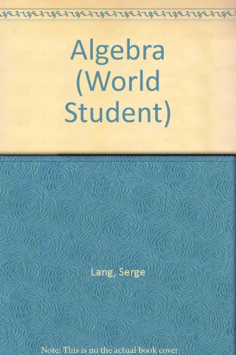 9780201042030: Algebra (World Student S.)