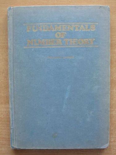 Beispielbild fr Fundamentals of Number Theory zum Verkauf von Better World Books Ltd