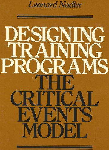 9780201051681: Designing Training Programmes: The Critical Events Model