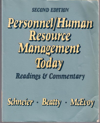 Beispielbild fr Personnel Human Resource Management Today zum Verkauf von Better World Books