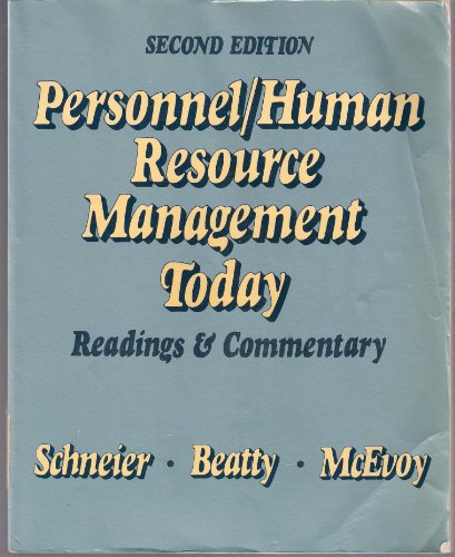 Imagen de archivo de Personnel Human Resource Management Today a la venta por Better World Books