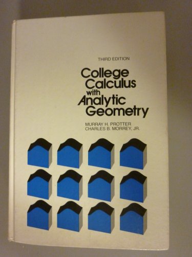 Beispielbild fr College Calculus With Analytic Geometry (World Student) zum Verkauf von Wonder Book