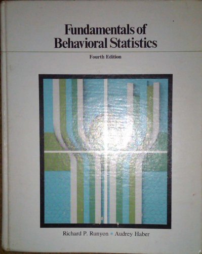 Beispielbild fr Fundamentals of Behavioral Statistics zum Verkauf von SecondSale