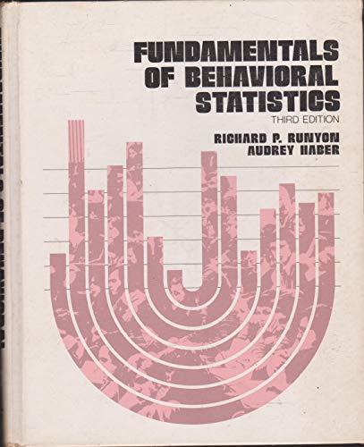 Beispielbild fr Fundamentals of Behavioral Statistics (Micro Computer Books) zum Verkauf von HPB-Red
