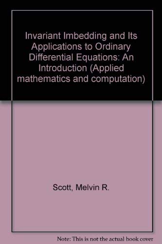 Immagine dell'editore per Invariant imbedding and its applications to ordinary differential equations: An introduction (Applied mathematics and computation) venduto da Alien Bindings