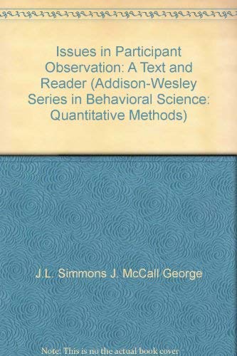 Stock image for Issues in Participant Observation, a Text and Read for sale by N. Fagin Books