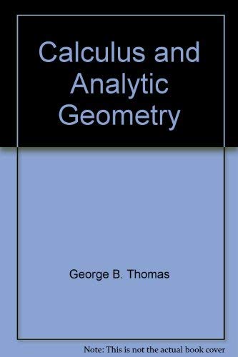 Stock image for Calculus and Analytic Geometry for sale by Anybook.com