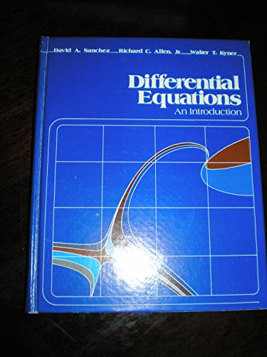 Beispielbild fr Differential Equations: An Introduction zum Verkauf von My Dead Aunt's Books