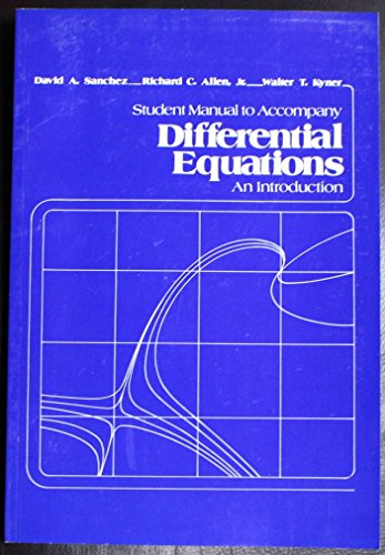 Imagen de archivo de Student manual to accompany Differential equations: An introduction a la venta por Wonder Book