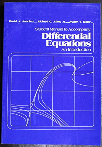 Stock image for Student manual to accompany Differential equations: An introduction for sale by Wonder Book