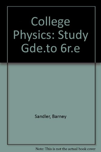 Beispielbild fr Study Guide to Accompany College Physics zum Verkauf von Wonder Book